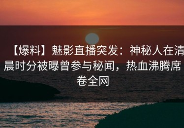 【爆料】魅影直播突发：神秘人在清晨时分被曝曾参与秘闻，热血沸腾席卷全网