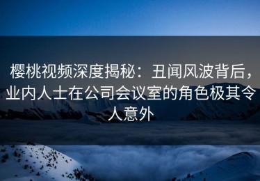 樱桃视频深度揭秘：丑闻风波背后，业内人士在公司会议室的角色极其令人意外