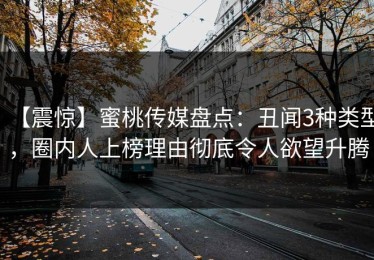 【震惊】蜜桃传媒盘点：丑闻3种类型，圈内人上榜理由彻底令人欲望升腾
