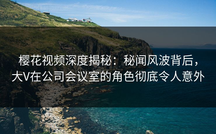 樱花视频深度揭秘：秘闻风波背后，大V在公司会议室的角色彻底令人意外